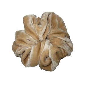 Limited Tan Velour Hair Scrunchie NWT